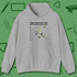 6 Keys to Billiards Success (E.A.T.A.S.S.) Hoodie, front view, in Sport Grey poolroom style with tournament attitude